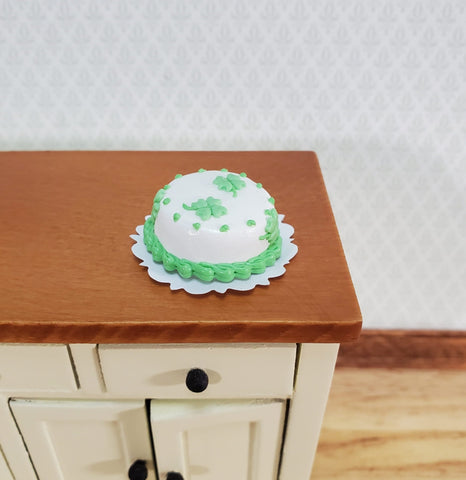 Dollhouse Cake Saint Patrick's Day Shamrocks 1:12 Scale Miniature Food Dessert - Miniature Crush