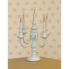 Dollhouse Candelabra White Large 12 Volt Electric with Plug Miniature Light Lamp