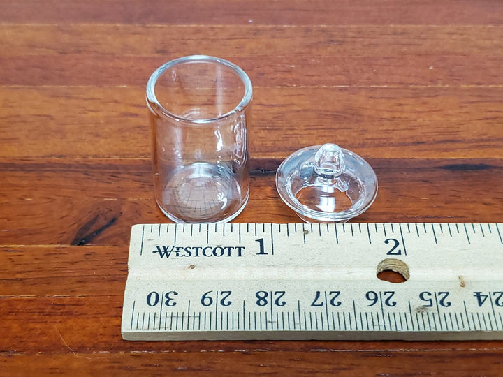 Dollhouse Candy Jar Empty Glass with Lid Tall Wide 1:6 Scale for Miniature Kitchen or Shop - Miniature Crush