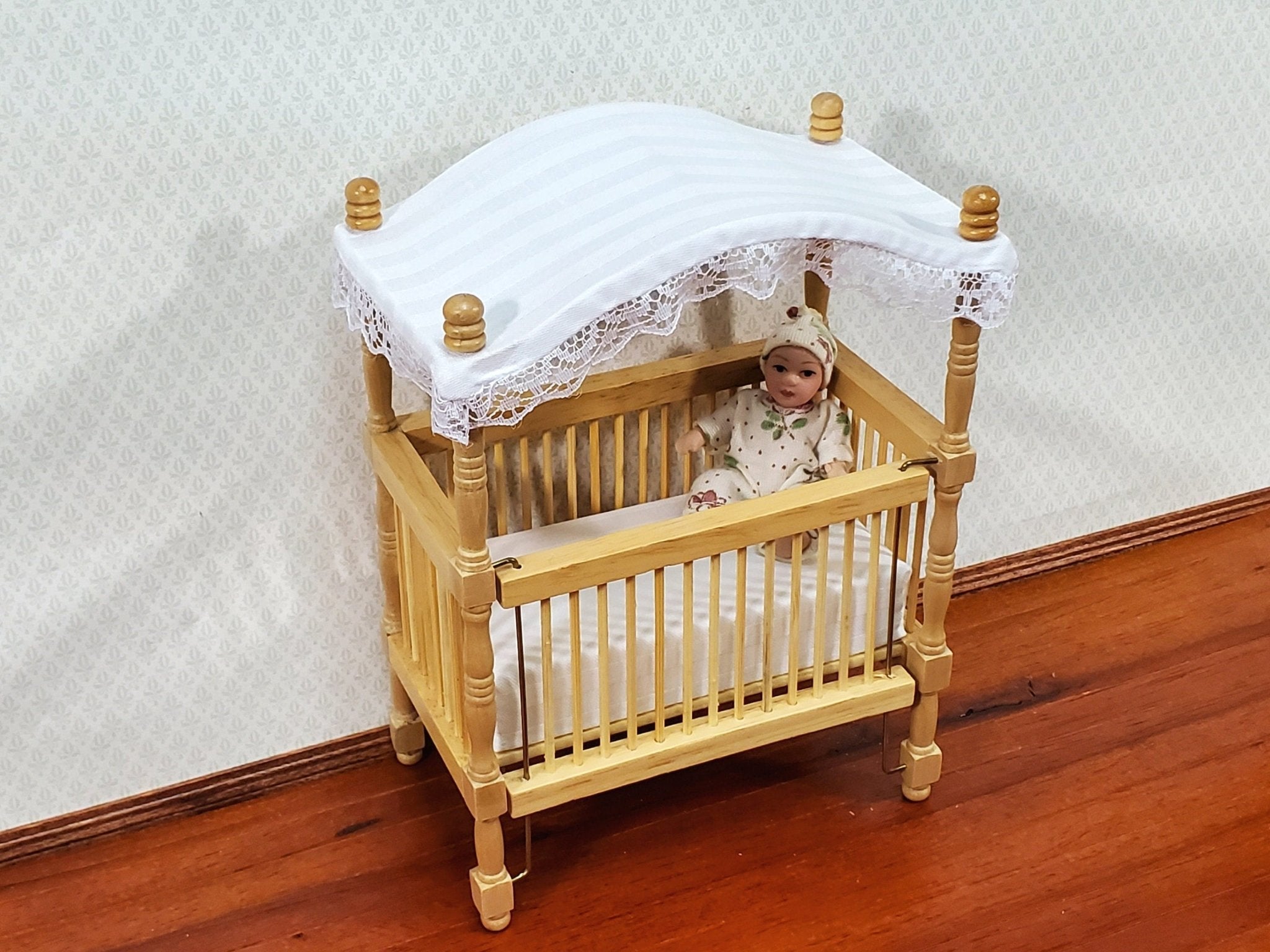 Light oak hot sale baby crib