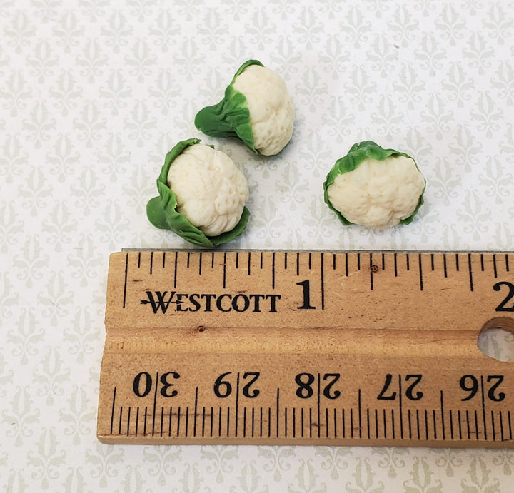 Dollhouse Cauliflower 3 Heads 1:12 Scale Miniature Kitchen Food Vegetables - Miniature Crush