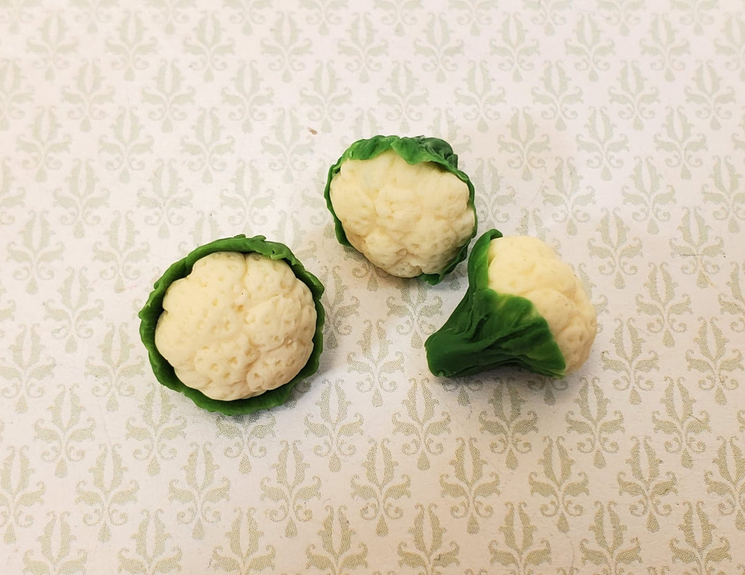 Dollhouse Cauliflower 3 Heads 1:12 Scale Miniature Kitchen Food Vegetables - Miniature Crush