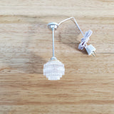 Dollhouse Ceiling Light Art Deco Hanging Electric Plug-in 12 Volt 1:12 Scale Miniature - Miniature Crush