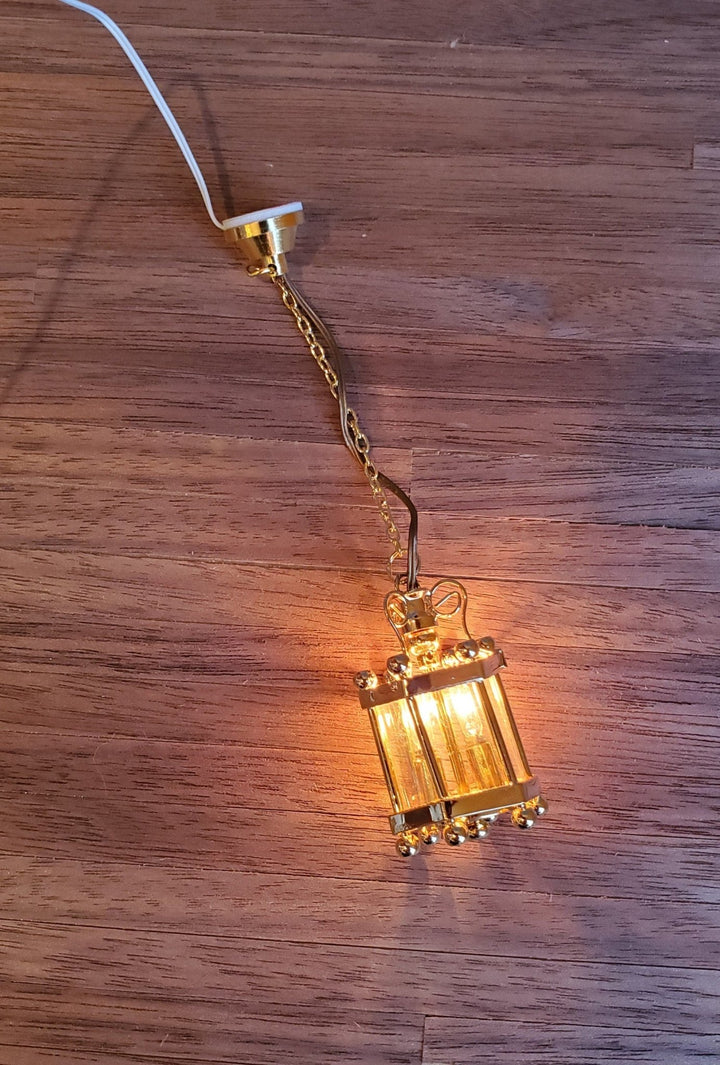 Dollhouse Ceiling Light Hanging Lantern Electric 1:12 Scale Miniature 12 Volt - Miniature Crush