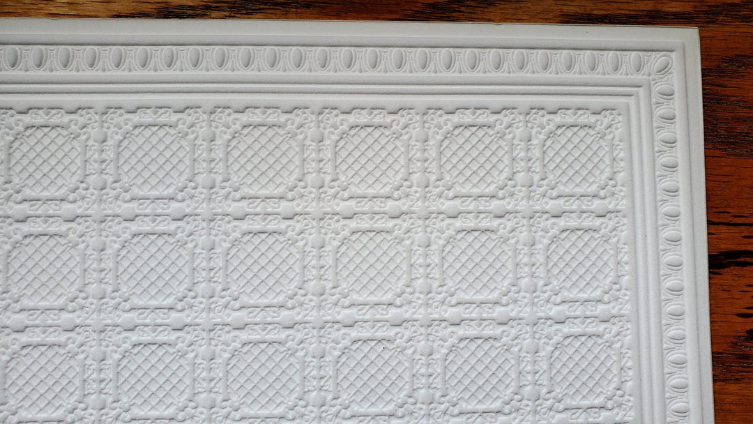 Dollhouse Ceiling Paper Embossed Textured Foam Board 1:12 Scale Miniature World Model 34943 - Miniature Crush