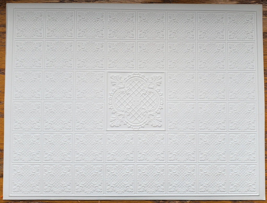 1:12 Scale Dollhouse Wall Panels – Embossed Foam Board, Miniature World Model 34936