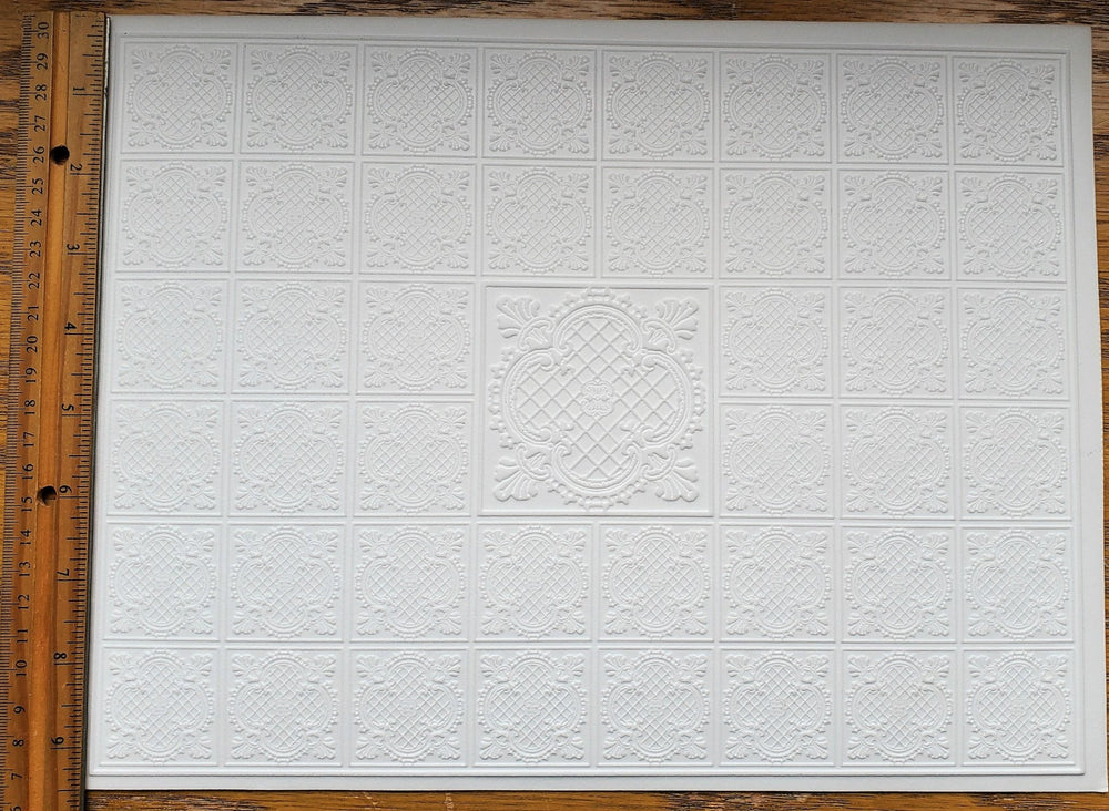 Dollhouse Ceiling Paper Embossed Textured Foam Board 1:12 Scale Miniature World Model 34946 - Miniature Crush