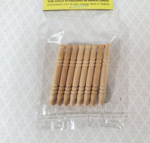 Dollhouse Chair Legs Spindles Small Wood for Building x8 1:12 Scale 1 3/8" Long HW12017 - Miniature Crush
