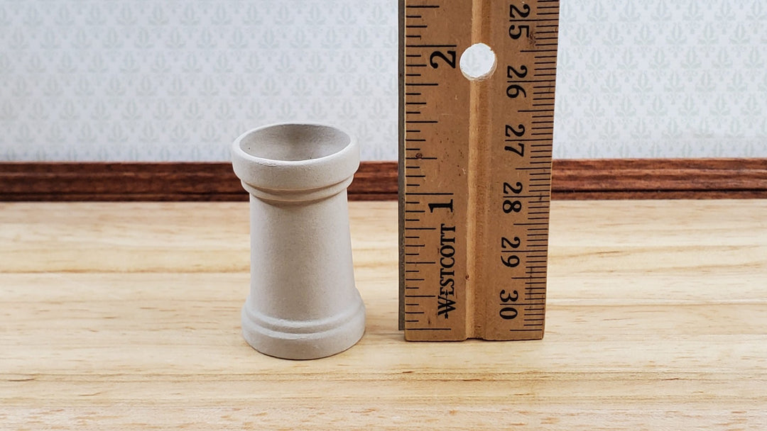 Dollhouse Chimney Pot Small Smoke Stack Round Ceramic 1:12 Scale Miniature - Miniature Crush