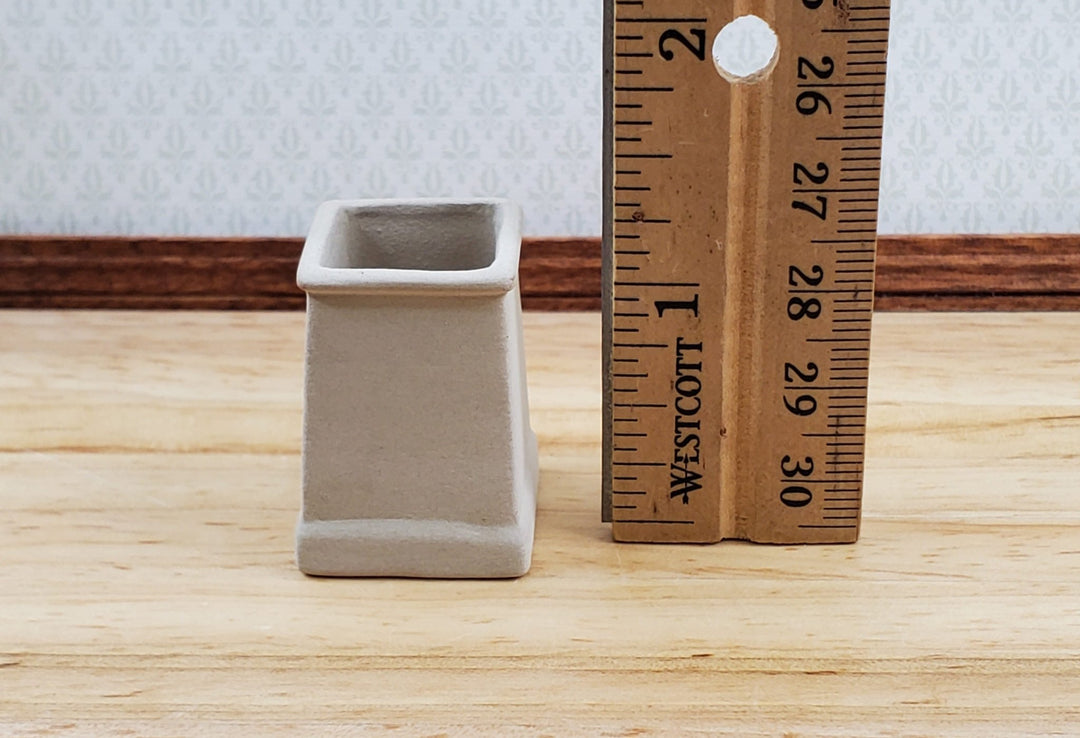 Dollhouse Chimney Pot Small Smoke Stack Square Ceramic 1:12 Scale Miniature - Miniature Crush