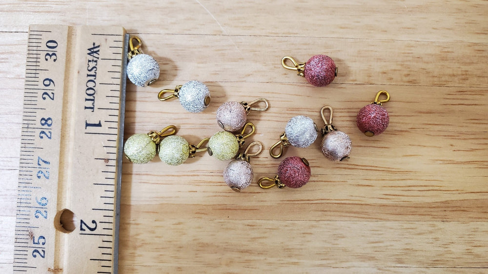Dollhouse Christmas Ornaments Set of 12 Multi Colored Bulbs 1:12 Scale - Miniature Crush