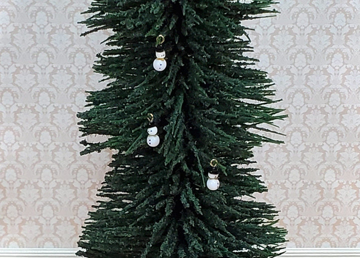 Dollhouse Christmas Ornaments Set of 3 Snowmen with Top Hats 1:12 Scale Miniatures - Miniature Crush