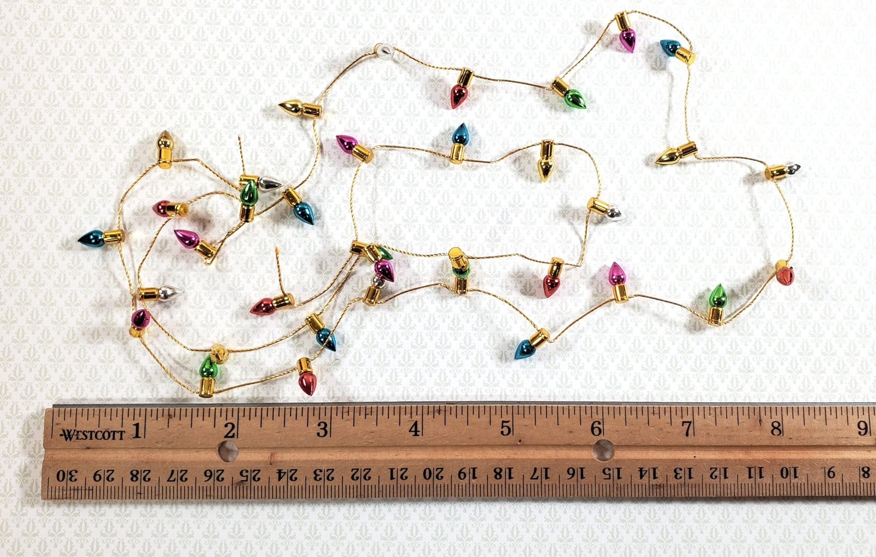 Dollhouse Christmas Tree Lights String Multi Colored Gold String