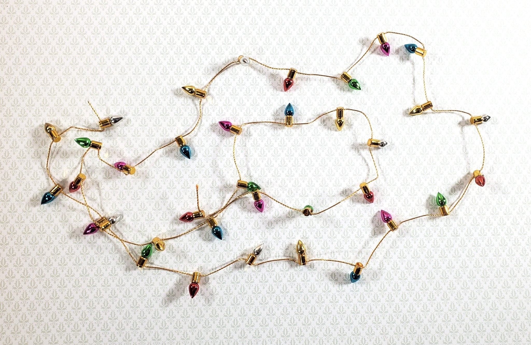 Dollhouse Christmas Tree Lights String Multi Colored Gold String