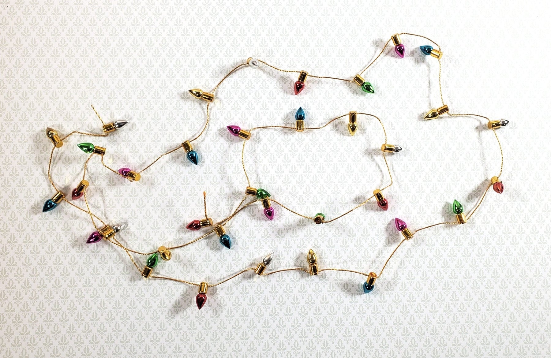 Dollhouse Christmas Tree Lights String Multi Colored Gold String