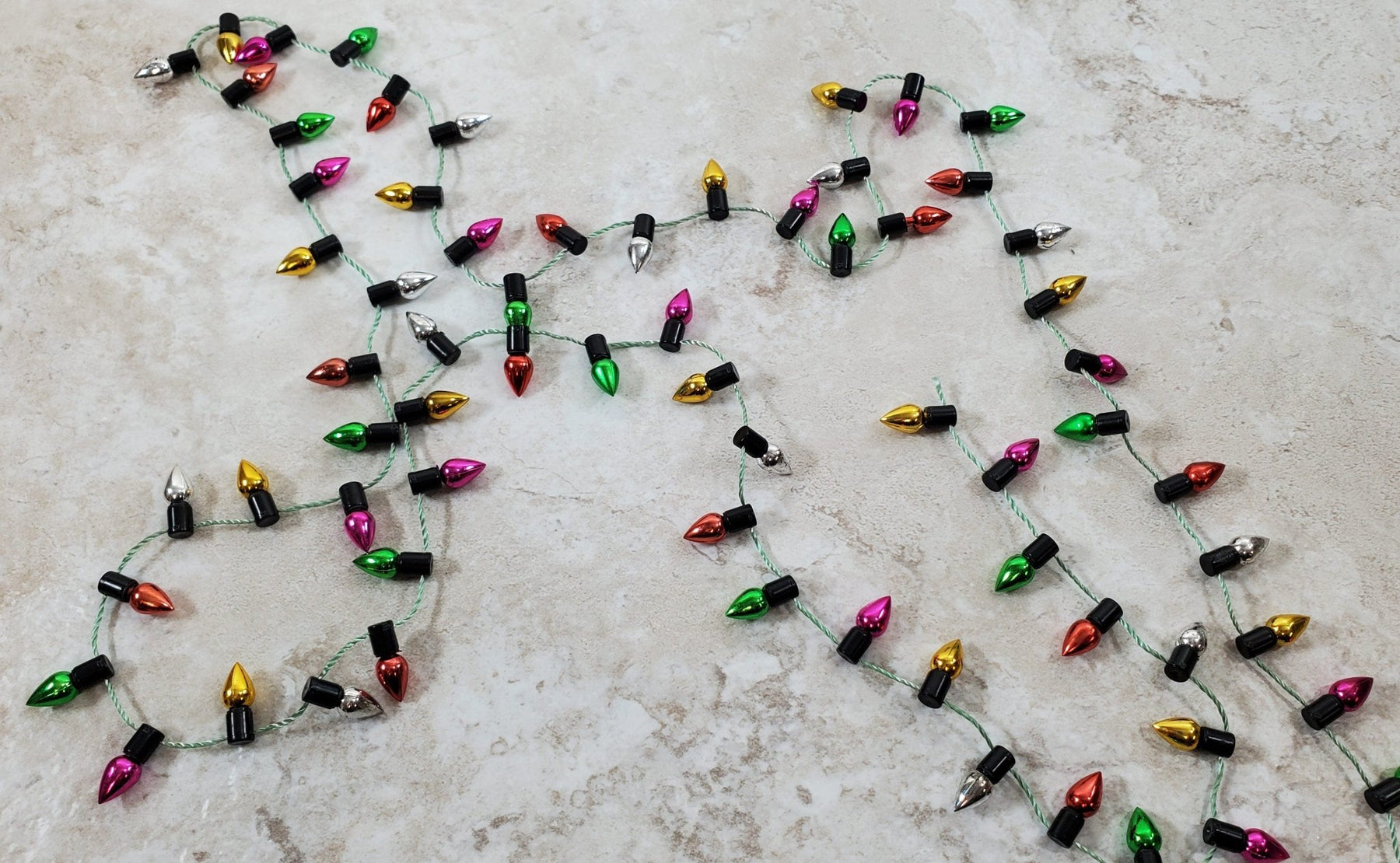 Dollhouse Christmas Tree Lights String Multi Colored Green String