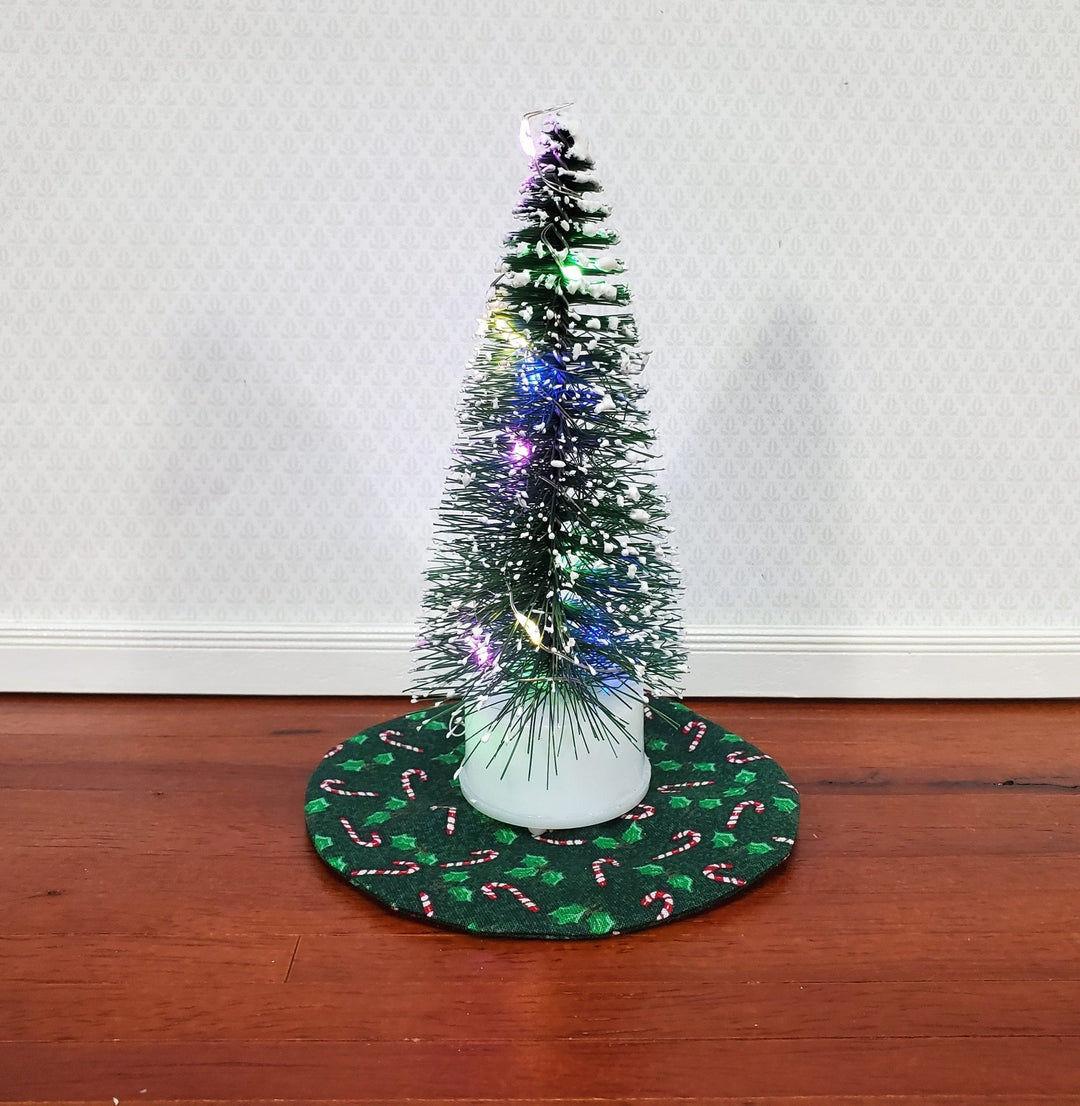 Dollhouse Christmas Tree Skirt Handmade Holiday Decorating 1:12 Scale Fabric - Miniature Crush