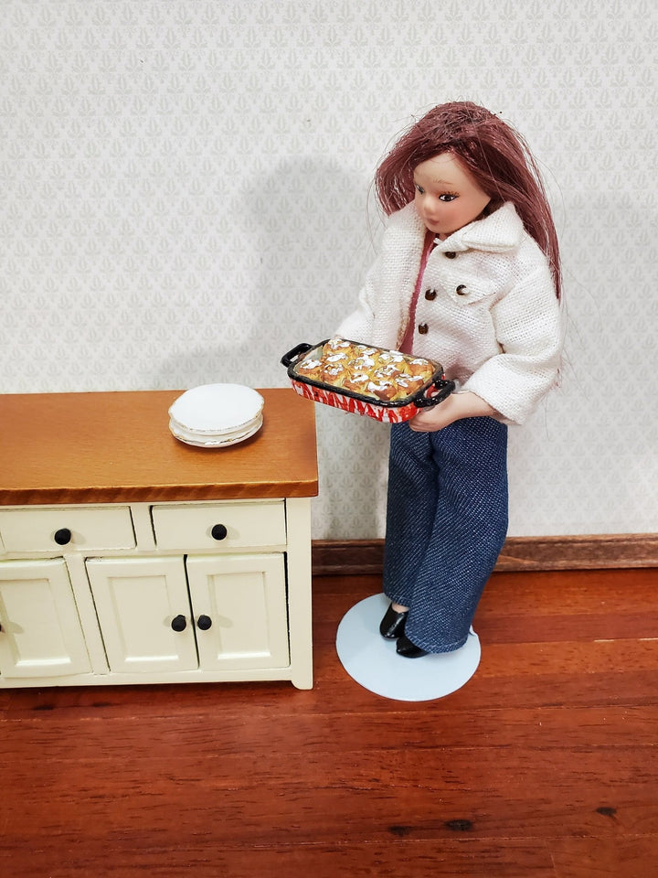Dollhouse Cinnamon Rolls in Baking Pan 1:12 Scale Food Kitchen Handmade - Miniature Crush