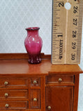 Dollhouse Classic Flower Vase Large Mauve Frosted 1:12 Scale Miniature - Miniature Crush