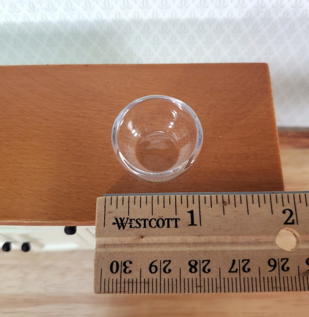 Dollhouse Clear Glass Bowl Large 1:12 Scale Miniature Kitchen Accessory - Miniature Crush