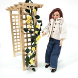 Dollhouse Climbing Yellow Roses Bendable 7" Clay Miniature Flowers Garden - Miniature Crush