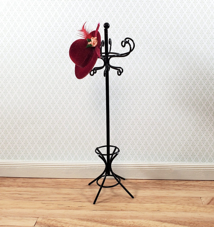 Dollhouse Coat Rack Stand Black Metal 1:12 Scale Miniature Accessories Decor - Miniature Crush