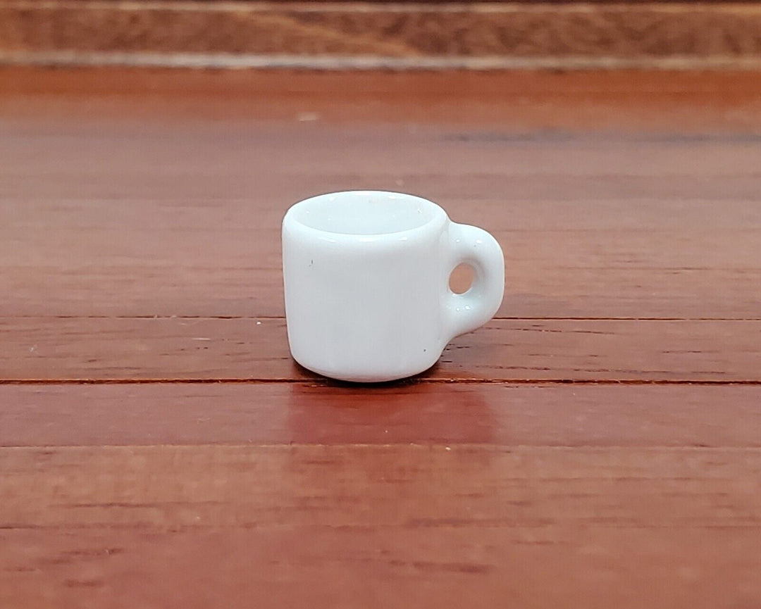 Dollhouse Coffee Mug All White LARGE Use in 1:6 or 1/12 Scale Miniature Kitchen - Miniature Crush