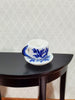 Dollhouse Coffee Mug Cup with Saucer Blue & White 1:6 Scale Miniature Kitchen Dishes