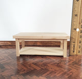Dollhouse Coffee Table Unpainted Wood 1:12 Scale Miniature Living Room Furniture - Miniature Crush