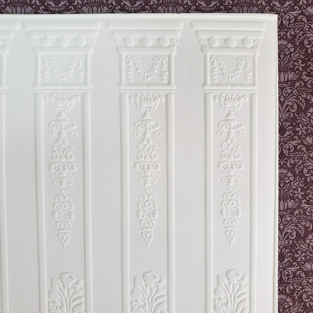 Dollhouse Column Wall Panel Embossed Textured Foam Board 1:12 Scale World Model 34933 - Miniature Crush