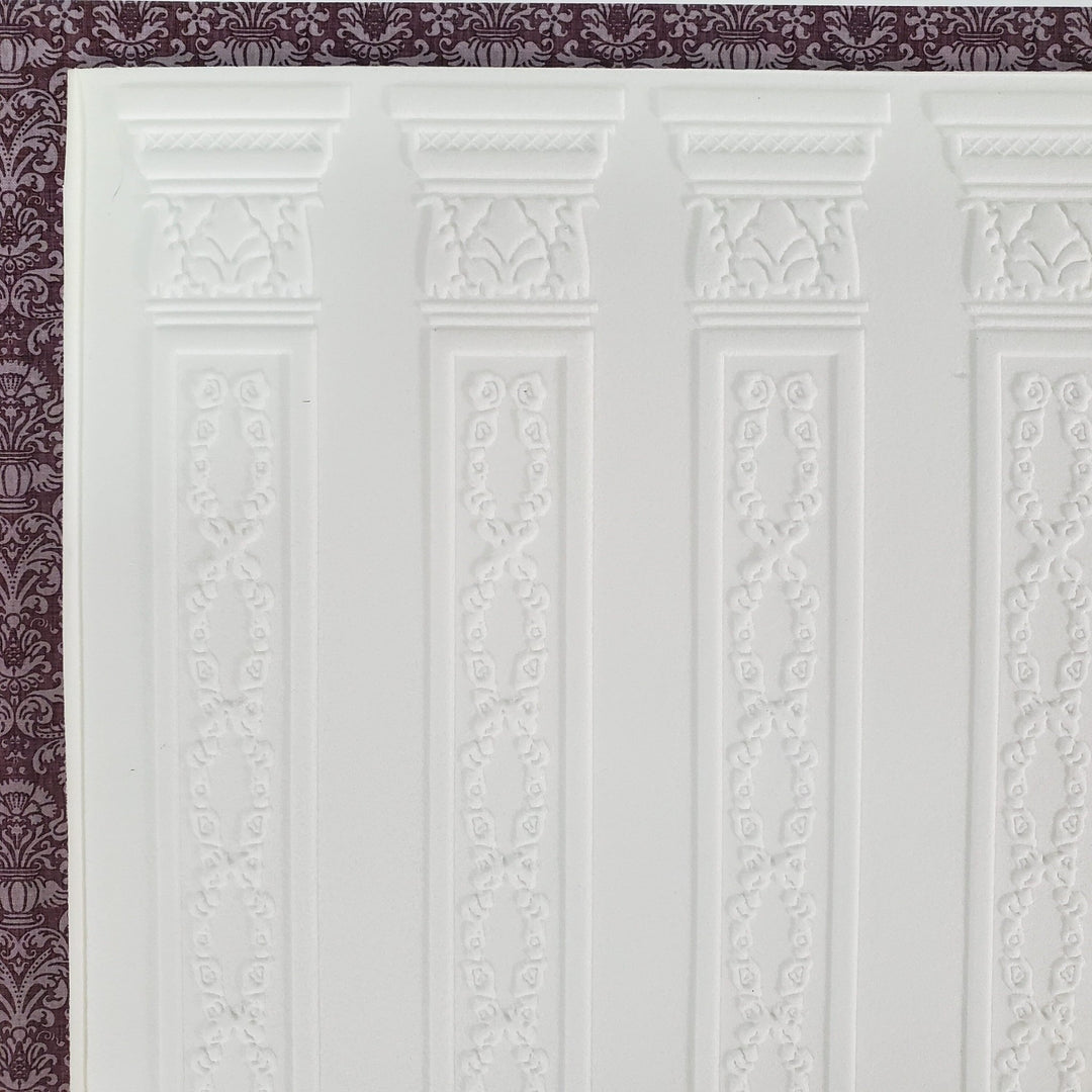 Dollhouse Column Wall Panel Embossed Textured Foam Board 1:12 Scale World Model 34933 - Miniature Crush