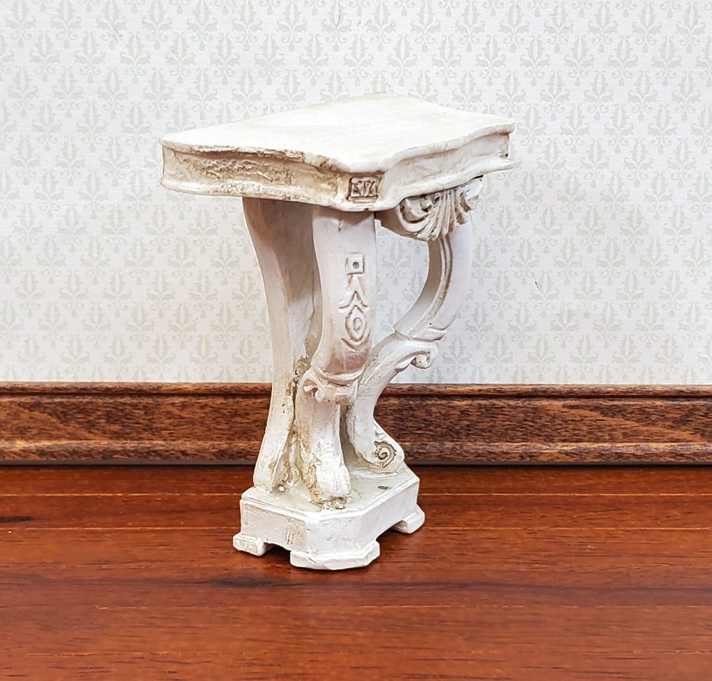 Dollhouse Console Hall Table French Style Aged White 1:12 Scale Miniature Furniture - Miniature Crush