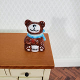 Dollhouse Cookie Jar Ceramic Teddy Bear with Removable Lid 1:12 Scale Miniature Kitchen - Miniature Crush