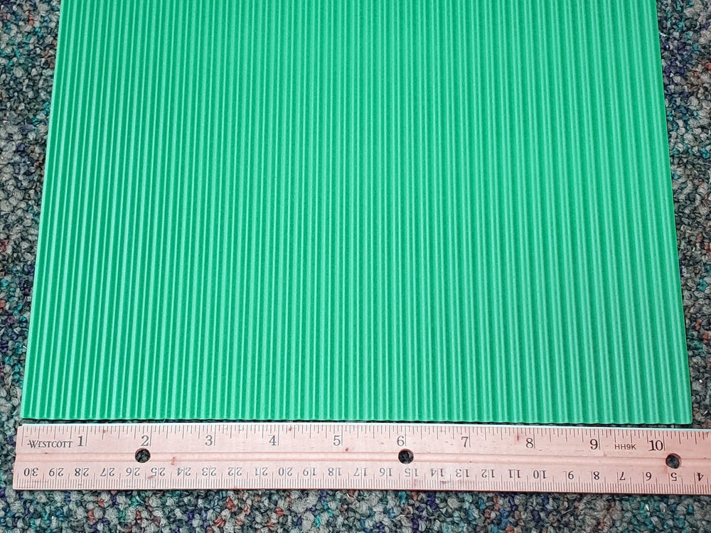 Dollhouse Corrugated Roof Panel Green Plastic 1:12 Scale Roofing Miniature - Miniature Crush