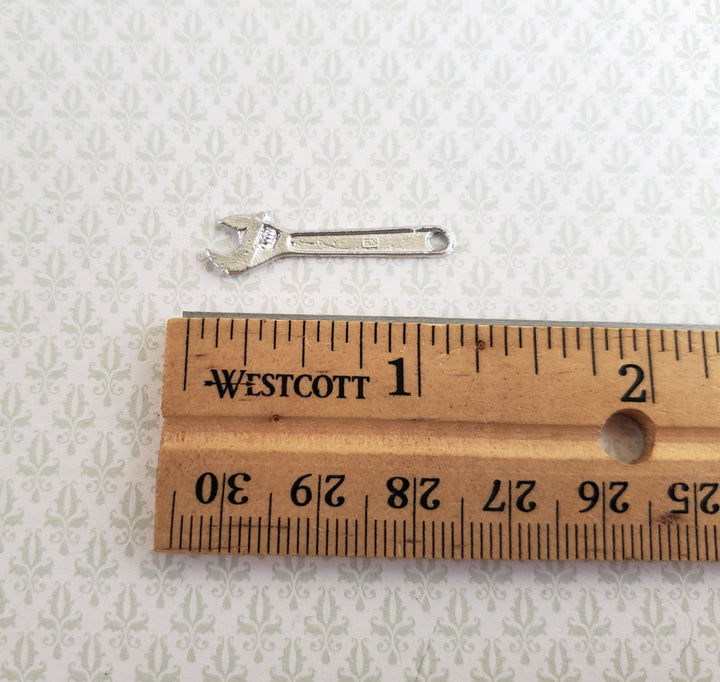 Dollhouse Crescent Wrench Large 1:12 Scale Miniature Tool Painted Metal - Miniature Crush