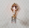 Dollhouse Crystal Wall Sconce Pink 12 Volt 1:12 Scale Miniature Handmade