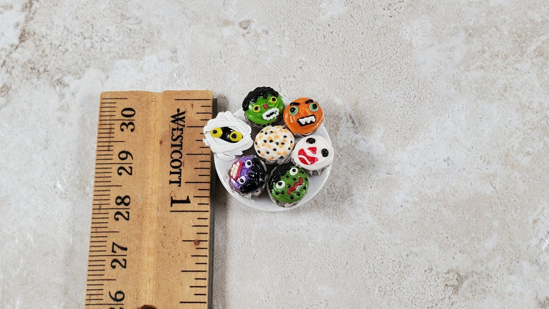 Dollhouse Cupcakes Halloween Theme Mummy Monsters 1:12 Scale Miniature Food - Miniature Crush