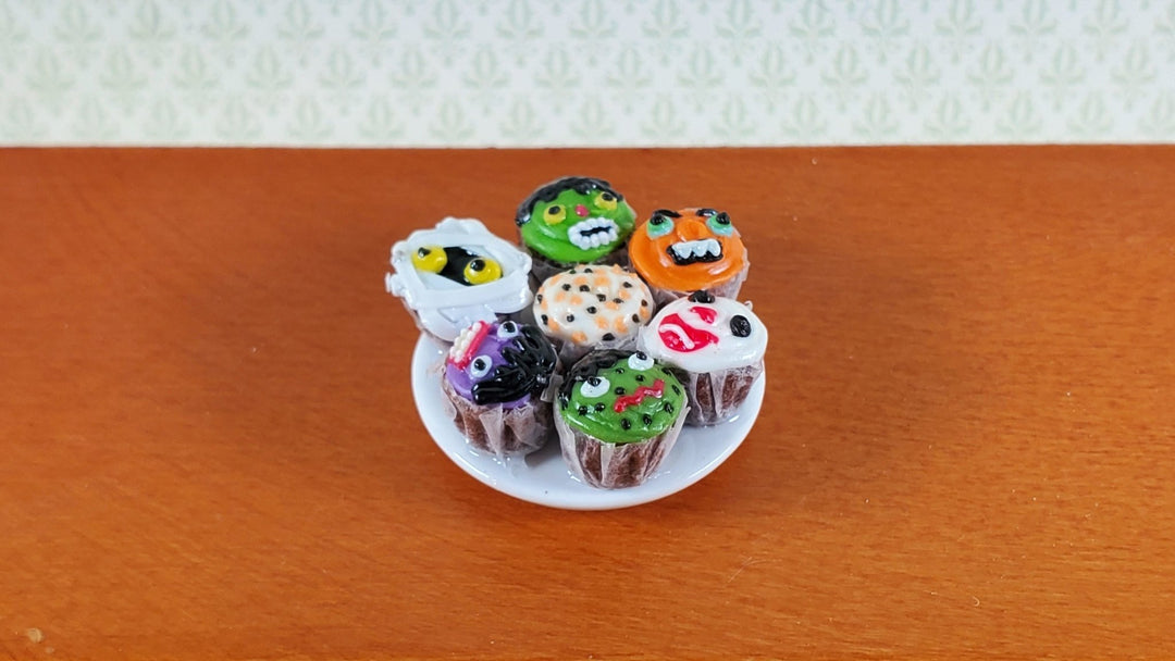 Dollhouse Cupcakes Halloween Theme Mummy Monsters 1:12 Scale Miniature Food - Miniature Crush