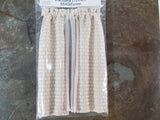Dollhouse Curtains Weave Fabric Ecru Cream w/Sheer 1:12 Scale Miniatures - Miniature Crush