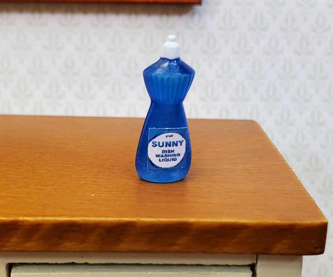 Dollhouse Dish Soap Blue Dishwashing Bottle 1:12 Scale Miniature Kitchen Accessories - Miniature Crush