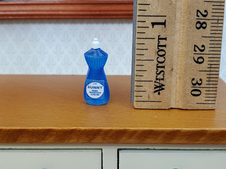 Dollhouse Dish Soap Blue Dishwashing Bottle 1:12 Scale Miniature Kitchen Accessories - Miniature Crush