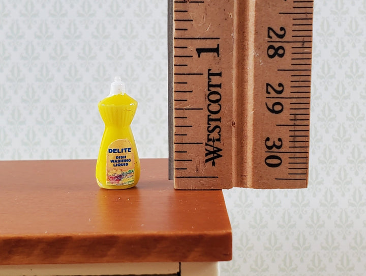 Dollhouse Dish Soap Yellow Dishwashing Bottle 1:12 Scale Miniature Kitchen - Miniature Crush