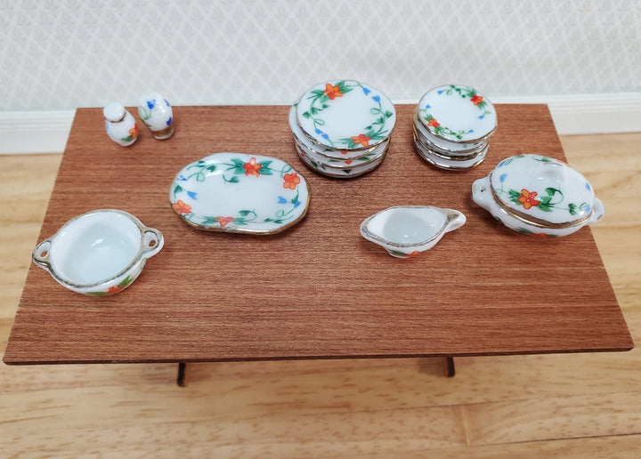 Dollhouse Dishes Ceramic Plates Serving Pieces 1:12 Scale Miniature China Set - Miniature Crush