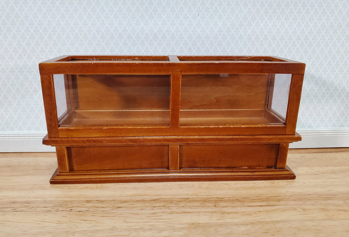 Dollhouse Display Counter for Bakery Store or Shop 1:12 Scale Furniture Walnut Finish - Miniature Crush