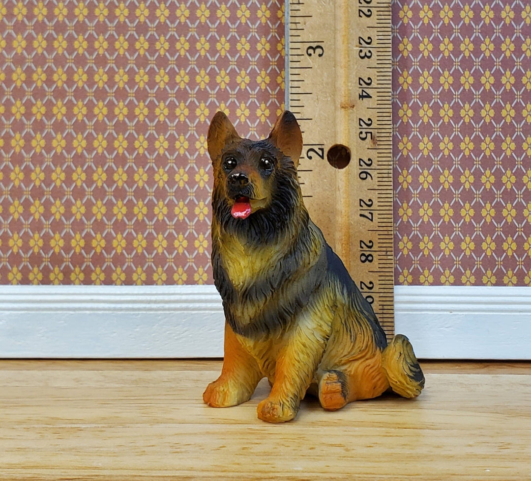 Dollhouse Dog German Shepherd Sitting Large 1:12 Scale Miniature Animal Pet  Resin - Miniature Crush