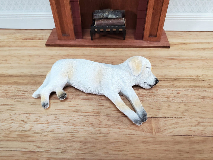 Dollhouse Dog Labrador Retriever Lab Sleeping LARGE Animal Pet Resin - Miniature Crush