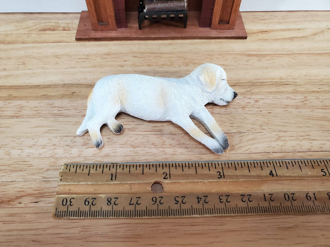 Dollhouse Dog Labrador Retriever Lab Sleeping LARGE Animal Pet Resin - Miniature Crush