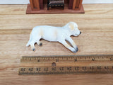 Dollhouse Dog Labrador Retriever Lab Sleeping LARGE Animal Pet Resin - Miniature Crush