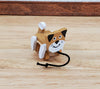 Dollhouse Dog Puppy Pull Toy Wood 1:12 Scale Miniature Nursery Decor Accessories