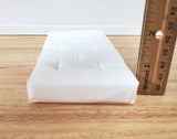 Dollhouse Doll Twin Mattress White Tufted 1:12 Scale Miniature Bedroom 6" Long - Miniature Crush